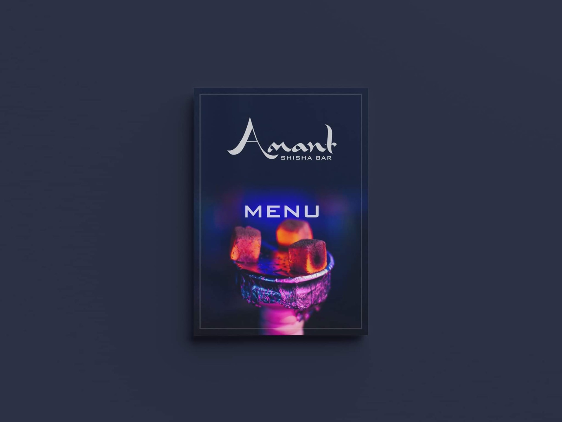 Amant Shisha Bar — дизайн на меню